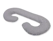 Poduszki do karmienia - Poduszka Ciążowa Typu C Poduszka Dla Kobiet W Ciąży I Do Karmienia- Mini-Rozeta Czarna - miniaturka - grafika 1