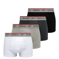 Majtki męskie - Bielizna męska Reebok C82712 TRUNK OVETT 4PK Biała - miniaturka - grafika 1