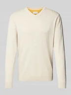 Swetry męskie - Sweter z dzianiny o kroju regular fit z czystej bawełny - miniaturka - grafika 1