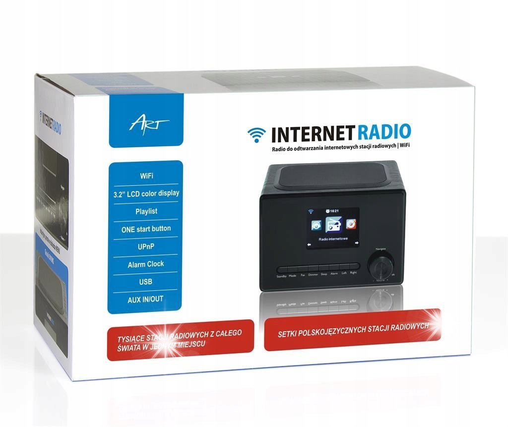 Art RADIO KUCHENNE INTERNETOWE WiFI AUX LCD