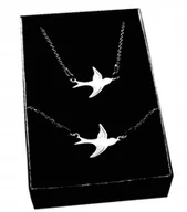 Zestawy biżuterii dla kobiet - Srebrny komplet CELEBRYTKA jaskółka srebro 925 - miniaturka - grafika 1
