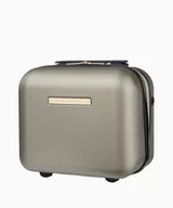 Walizki - PUCCINI Beżowy kuferek podróżny z eleganckim napisem - miniaturka - grafika 1