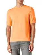 Bluzy męskie - BOSS Męska bluza z dzianiny Alinus Light/Pastel Orange833, XXL, Light/Pastel Orange833, XXL - miniaturka - grafika 1
