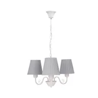 Lampy sufitowe - Biała lampa wisząca z szarymi abażurami 33-36896 z serii FIREZ - miniaturka - grafika 1
