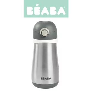 Beaba, Bidon termiczny termobutelka, 350 ml, Mineral grey - Butelki termiczne - miniaturka - grafika 1