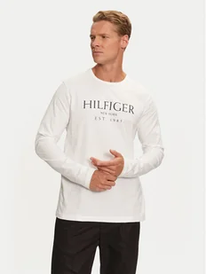 Tommy Hilfiger Longsleeve MW0MW36502 Biały Regular Fit - Koszulki męskie - miniaturka - grafika 1