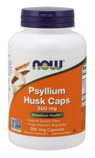 ﻿NOW Foods - Babka Płesznik, Psyllium Husk, 500mg, 200 kapsułek - Suplementy naturalne - miniaturka - grafika 1