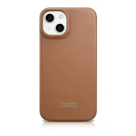 Etui i futerały do telefonów - iCarer CE Premium Leather Folio Case skórzane etui iPhone 14 z klapką magnetyczne MagSafe brązowy (WMI14220713-BN) - miniaturka - grafika 1