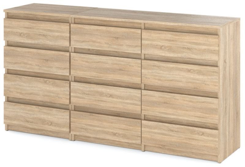 Komoda 12 Szuflad Szafka Pojemna Nowoczesna Rtv Stolik Salon 180cm Sonoma