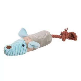 Flamingo Zabawka pluszowa Szczurek z liną 40cm - Zabawki dla psów - miniaturka - grafika 1
