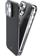 Etui i futerały do telefonów - Black Rock - Etui ze szkła 360 stopni pasuje do Apple iPhone 14 Pro Max I Carbon etui na telefon komórkowy, tylna strona z włókna węglowego (przezroczyste z czarną ramką) - miniaturka - grafika 1