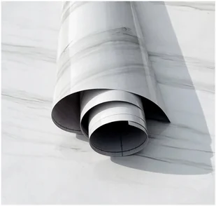 SAMOPRZYLEPNA MEBLOWA OKLEINA NA MEBLE FOLIA BIAŁY MARMUR 60cm x 10m - Meble modułowe i akcesoria - miniaturka - grafika 1