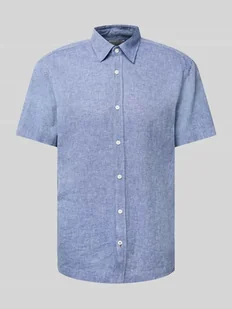 Koszula casualowa o kroju regular fit z mieszanki lnu i bawełny - Koszule męskie - miniaturka - grafika 1