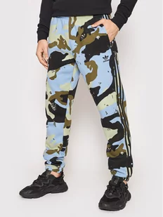 Adidas Spodnie dresowe Graphics Camo H13465 Niebieski Regular Fit - Spodnie sportowe męskie - miniaturka - grafika 1