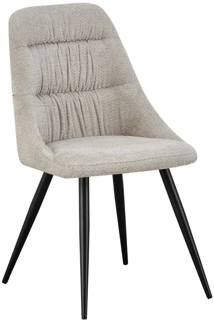 Krzesło boucl'e QUERCIA beżowe Retro Bliss HOMLA