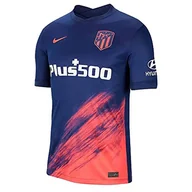 Koszulki męskie - Nike Koszulka męska Atlético Madrid 2021/22 Stadium Away T-Shirt, Loyal Blue/Laser Crimson/Laser Crimson, Medium CV7881 - miniaturka - grafika 1