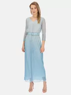 Sukienki - Elegancka połyskująca sukienka maxi z paskiem LAF Arianna - L'AF - miniaturka - grafika 1