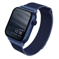 Akcesoria do smartwatchy - UNIQ pasek Dante Apple Watch Series 4/5/6/7/SE 40/41mm. Stainless Steel niebieski/marine blue - miniaturka - grafika 1