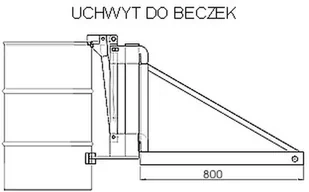BERWILIA Uchwyt do beczek podwójny na dwie beczki do wózka widłowego (pojemność: 215 L) 29082406 - Wyposażenie gospodarstwa rolnego - miniaturka - grafika 2