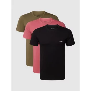 Koszulki męskie - T-shirt z okrągłym dekoltem w zestawie 3 szt. model Classic - Boss - grafika 1