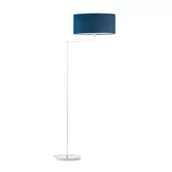 Lampy stojące - Lampa podłogowa z welurowym abażurem CANCUN VELUR 155x63 cm, granatowy - miniaturka - grafika 1