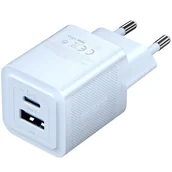 Ładowarki do telefonów - Ładowarka sieciowa, Vention, FEQL0-EU, USB-C, USB- A, 30W/30W , GaN (niebieska) - miniaturka - grafika 1