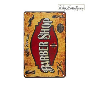 Tablica ozdobna barber B045 - Wyposażenie studia tatuażu - miniaturka - grafika 1