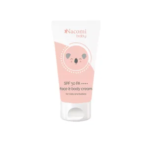 NACOMI BABY FACE & BODY CREAM SPF 50 KREM DO TWARZY I CIAŁA DLA DZIECI OD 6 MIESIĄCA 50ML - Kremy dla dzieci - miniaturka - grafika 1