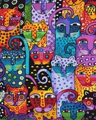 Malowanie po numerach - Malowanie po numerach, 40x50 cm - Wielokolorowe koty - miniaturka - grafika 1