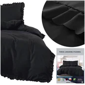 Pościel - Pościel 140X200 2Cz Jednolita Z Falbaną Jowita - miniaturka - grafika 1