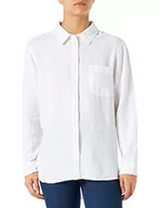 Koszule damskie - ONLY Koszula damska jednokolorowa mieszanka lnu, biały, S - miniaturka - grafika 1
