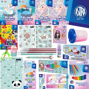 WYPRAWKA SZKOLNA ASTRA ANIMALS (XL) 23 el. - Przybory szkolne - miniaturka - grafika 1