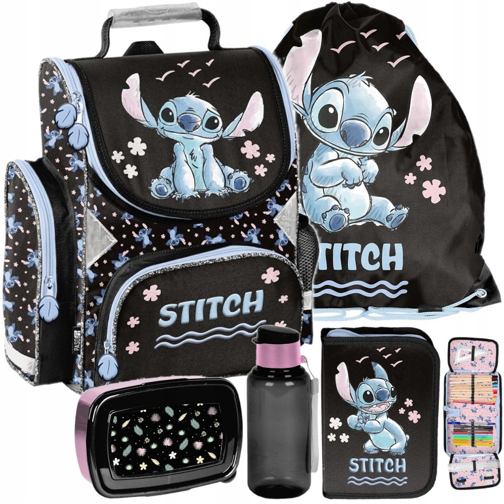 Tornister dla dziewczynki plecak szkolny Stitch Stich Zestaw 1-3 klasa