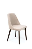 Krzesła - Flavio 1 krzesło tapicerowane beż nogi orzech - miniaturka - grafika 1