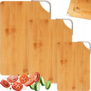 ZESTAW 3x DESKI KUCHENNE BAMBUSOWE DREWNIANA DESKA DO KROJENIA ROZMIARY - Deski do krojenia ZESTAW 3x DESKI KUCHENNE BAMBUSOWE DREWNIANA DESKA DO KROJENIA ROZMIARY - Deski do krojenia - miniaturka - grafika 1