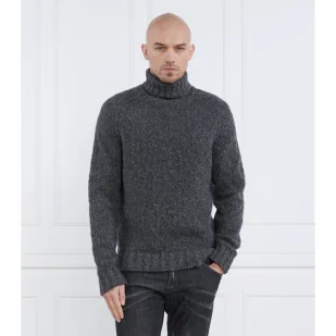 HUGO Wełniany golf Steed | Regular Fit - Swetry męskie - miniaturka - grafika 1