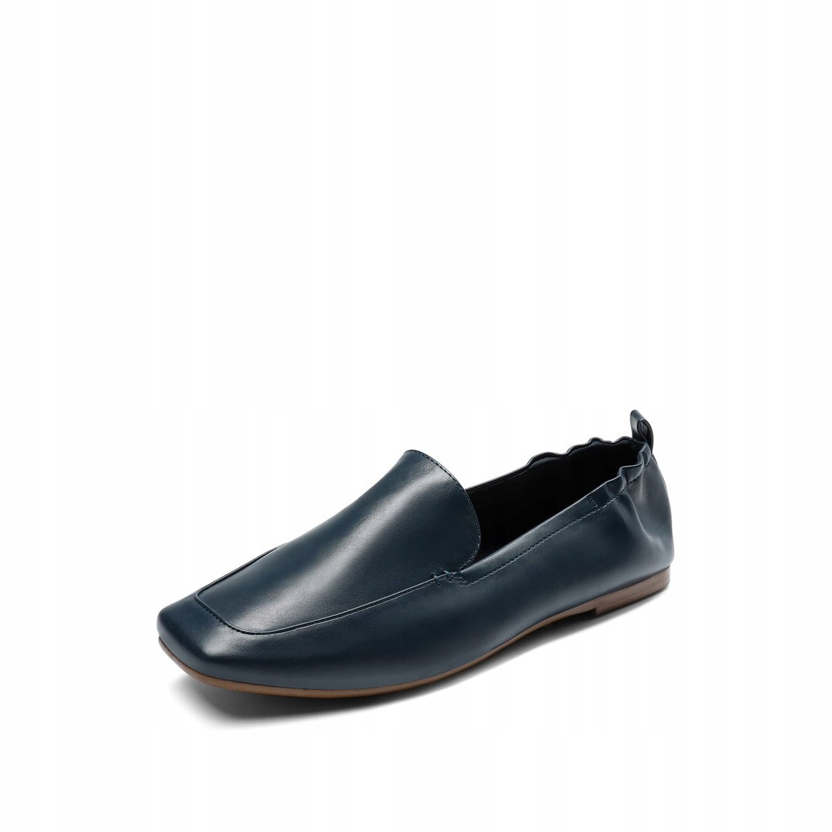 Baleriny Damskie Zamknięte Klasyczne Płaskie Granatowe 37