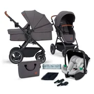 Wózki dziecięce - Kinderkraft, B-tour, Mink Pro, wózek wielofunkcyjny 3w1, Dark Grey - miniaturka - grafika 1