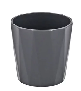 Osłonka ceramiczna FLORES ciemny szary 13,5 cm - Donice - miniaturka - grafika 1