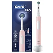 Szczoteczki elektryczne - Oral-B PRO1 Pink CrossAction Różowy - miniaturka - grafika 1