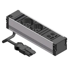 BACHMANN CONI 2x styk uziemiający 3x ABD, czarny - Gniazdka elektryczne - miniaturka - grafika 1