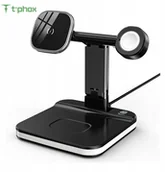 Ładowarki do telefonów - Ładowarka INDUKCYJNA 5w1 MAGNETIC WIRELESS CHARGER BLACK - miniaturka - grafika 1