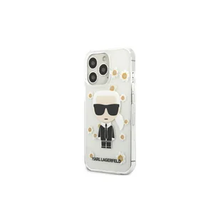 Karl Lagerfeld KLHCP13XHFLT iPhone 13 Pro Max 6,7" przezroczysty/transparent Flower Ikonik Karl KF000979 - Etui i futerały do telefonów - miniaturka - grafika 1