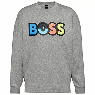 BOSS Męska bluza Salbo Celebration, Jasny/Pastelowy Szary59, L - Bluzy męskie - miniaturka - grafika 1