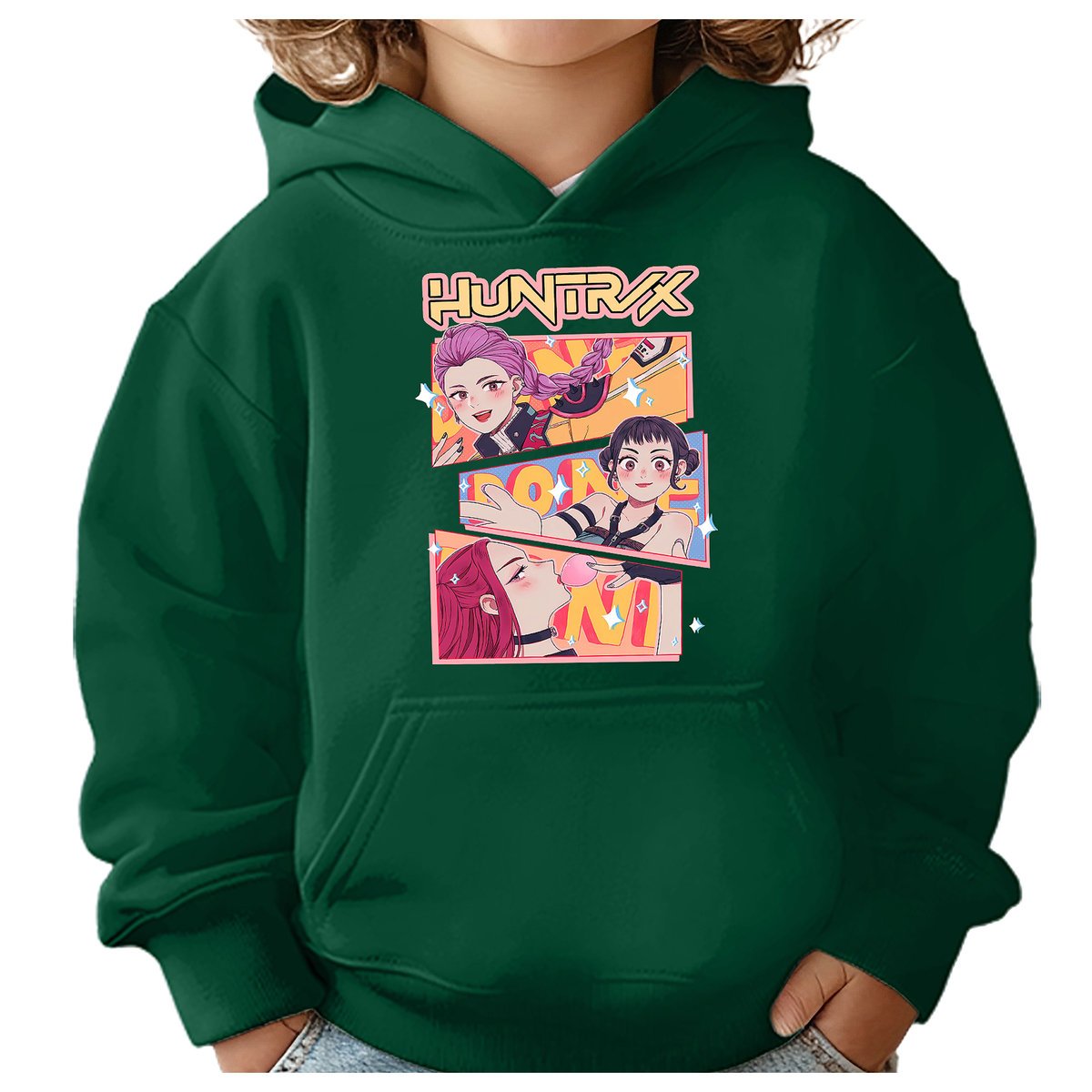BLUZA DZIECIĘCA KPOP DEMON HUNTERS HUNTRIX 146-152 Z KAPTUREM BAWEŁNIANA
