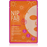 Maseczki do twarzy - Nip+Fab Nip + Fab Vitamin C Fix | Maseczka Tkaninowa do Twarzy z Witaminą C | Woda Kokosowa | Ekstrakt z Owoców Cytrusowych | Nawilżająca Maseczka Antyoksydacyjna | Rozjaśnienie i Tonizacja Skóry | 25 ml - miniaturka - grafika 1