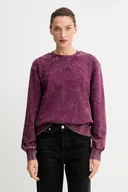 Bluzy damskie - G-Star bluza bawełniana damska kolor bordowy gładka D27173.D969 - miniaturka - grafika 1