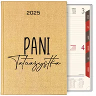 Notesy i bloczki - KALENDARZ TERMINARZ ZŁOTY B5 2025 PREZENT DLA PANI TATUAŻYSTKI PLANER WZ - miniaturka - grafika 1