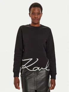 KARL LAGERFELD Bluza 245W1815 Czarny Regular Fit - Bluzy damskie - miniaturka - grafika 1