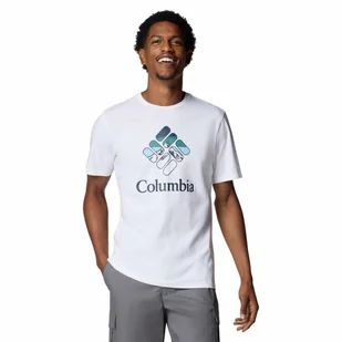 Męska koszulka Columbia Rapid Ridge Graphic white - L - Koszulki męskie - miniaturka - grafika 1